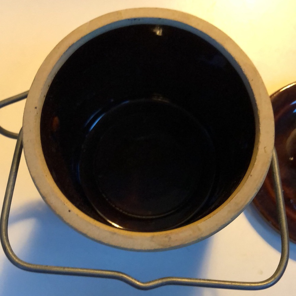 Vintage brown stone cheese crock - Picture 3 of 8